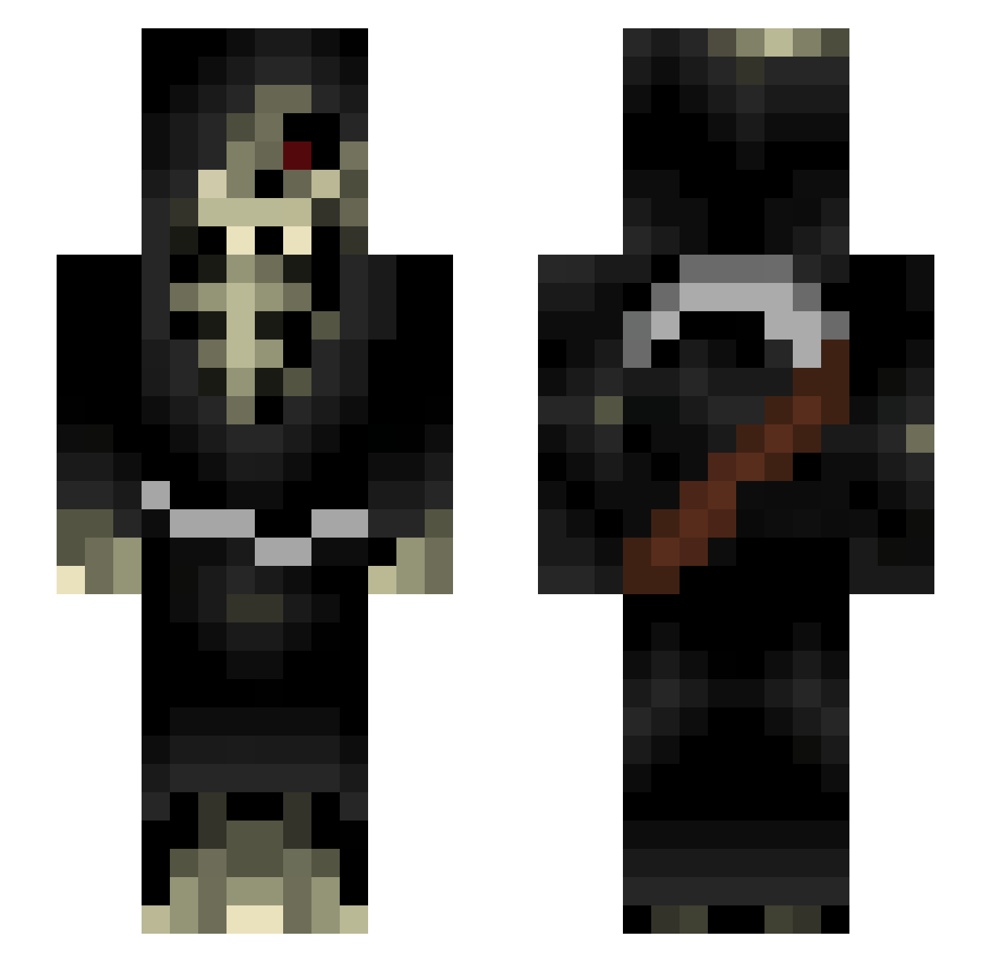 JUNGLE_22 Minecraft skin, front and back view