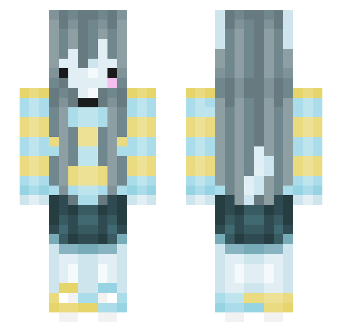 cachorro_purin Minecraft skin, front and back view