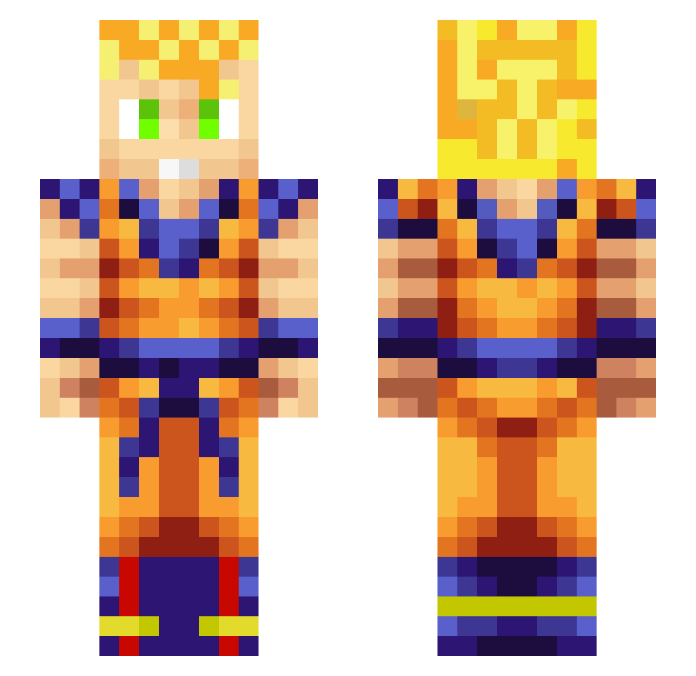 WinHef Minecraft skin, front and back view