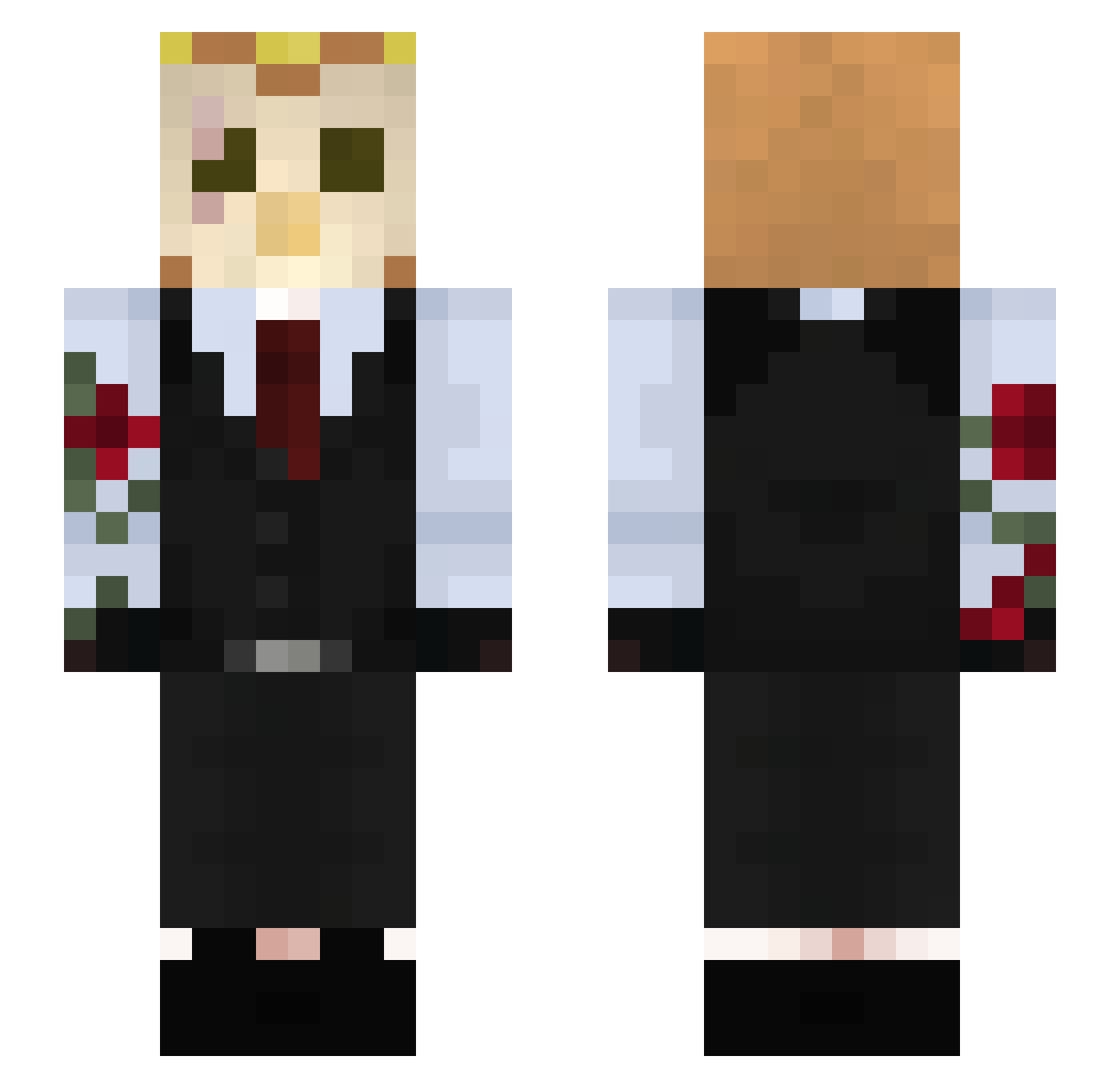 ItzzNox_ Minecraft skin, front and back view