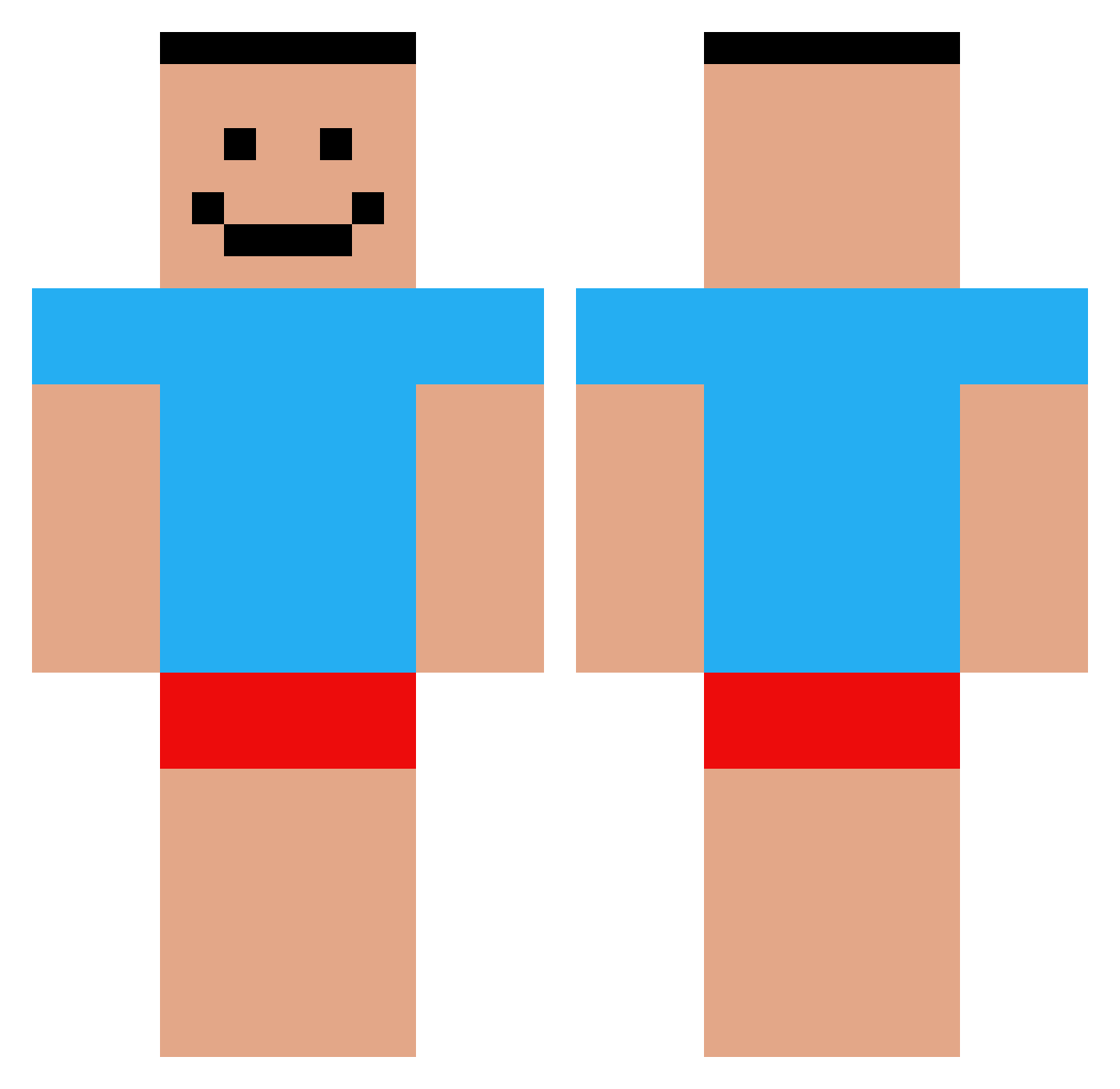 rysiu11111 Minecraft skin, front and back view
