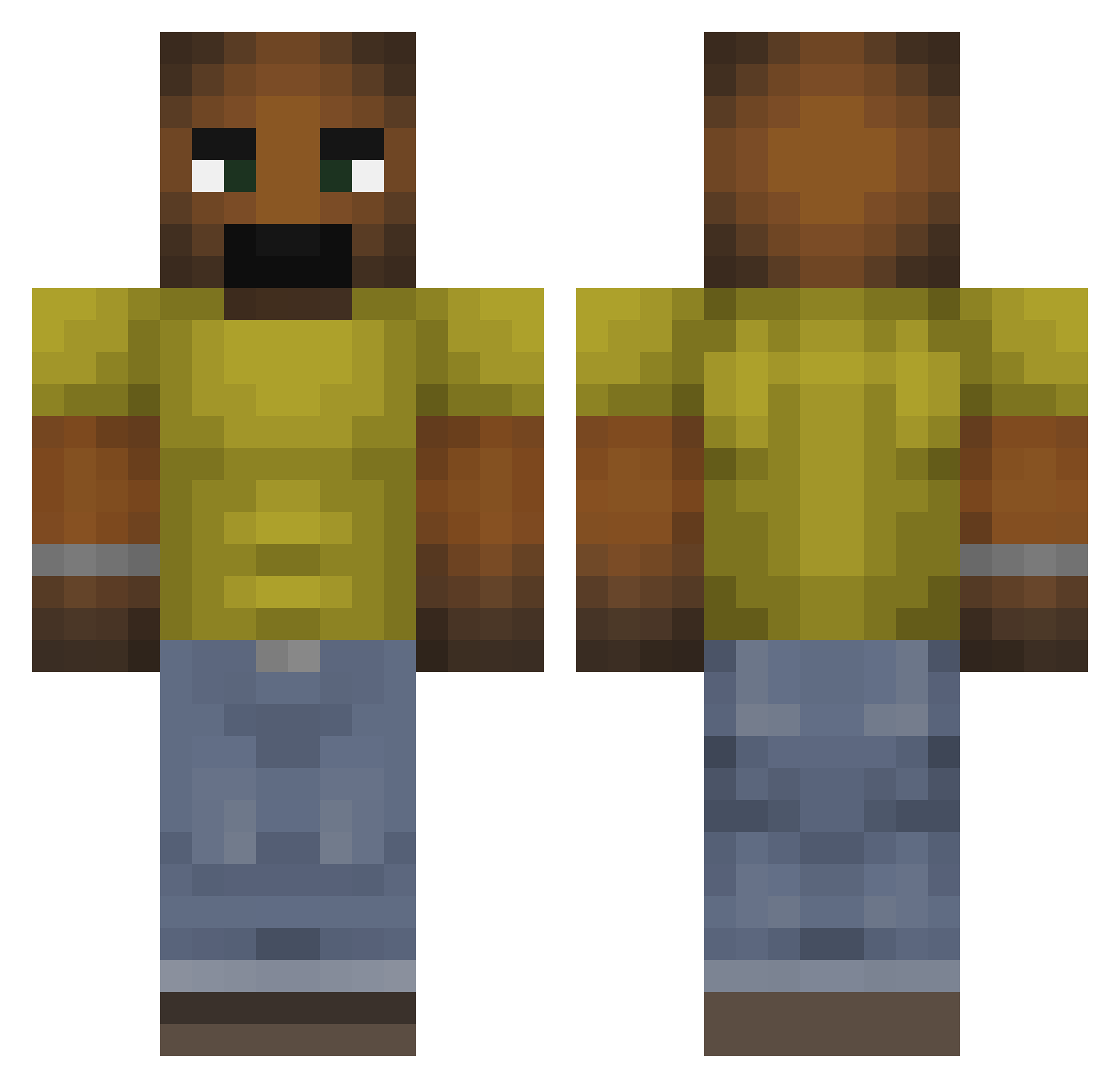 SeifGamerEG Minecraft skin, front and back view