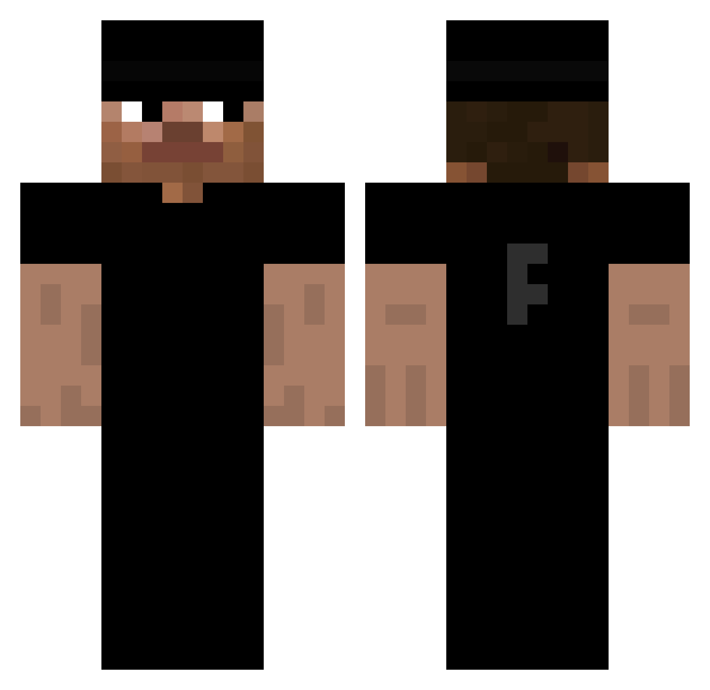 Jerzyk_GG Minecraft skin, front and back view