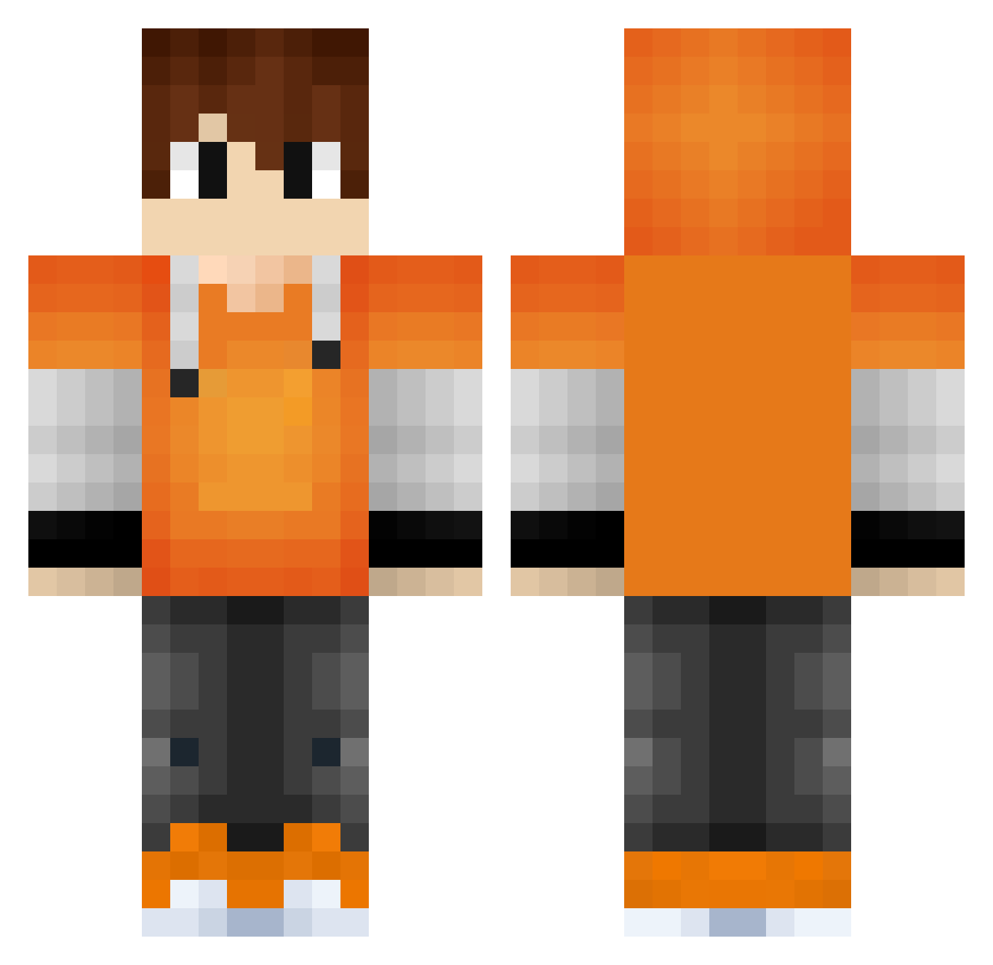 rave3H86420Y Minecraft skin, front and back view