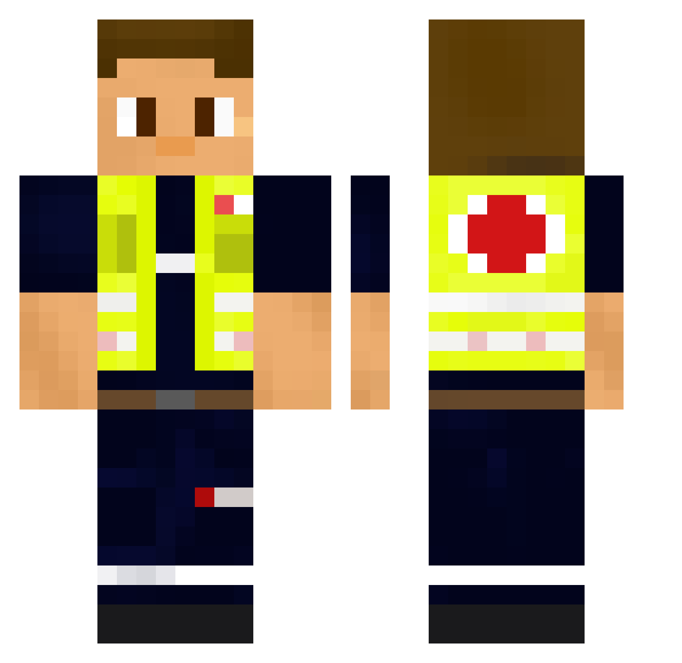 Thibaleine Minecraft skin, front and back view