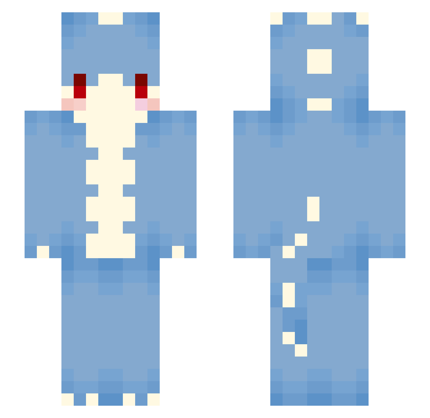 seli_nutelli Minecraft skin, front and back view