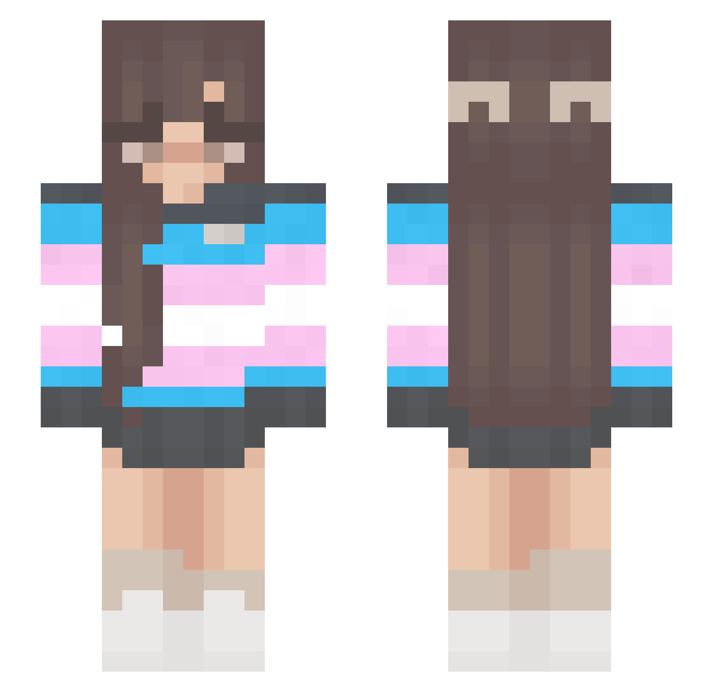 RegonGaming Minecraft skin, front and back view