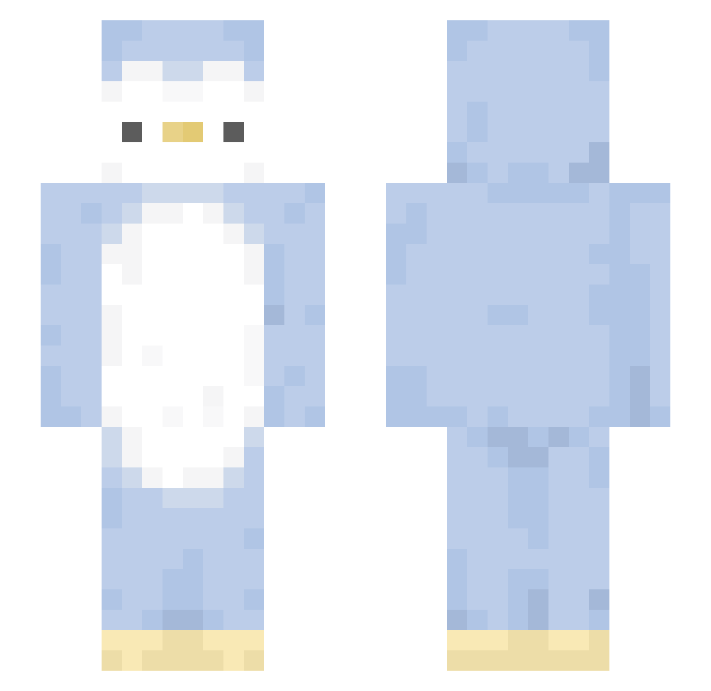 sfastyka Minecraft skin, front and back view
