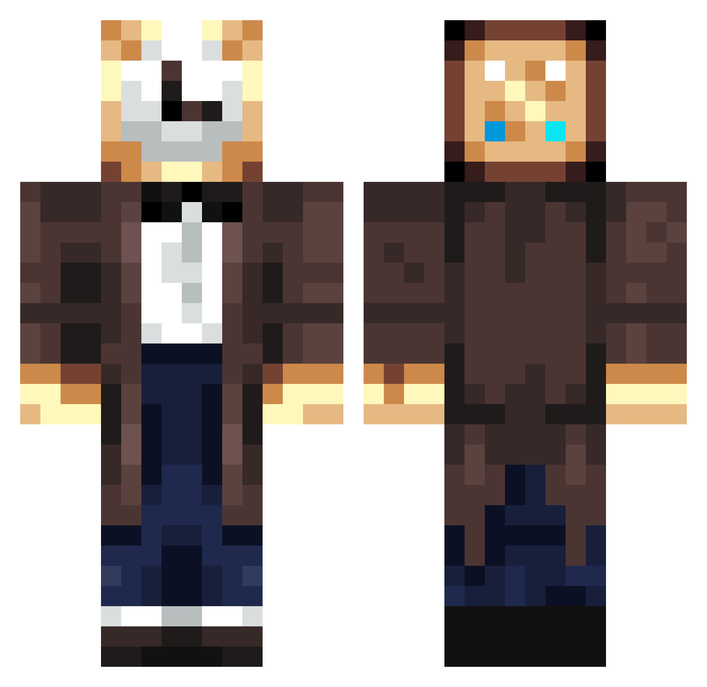 hroberts1709 Minecraft skin, front and back view