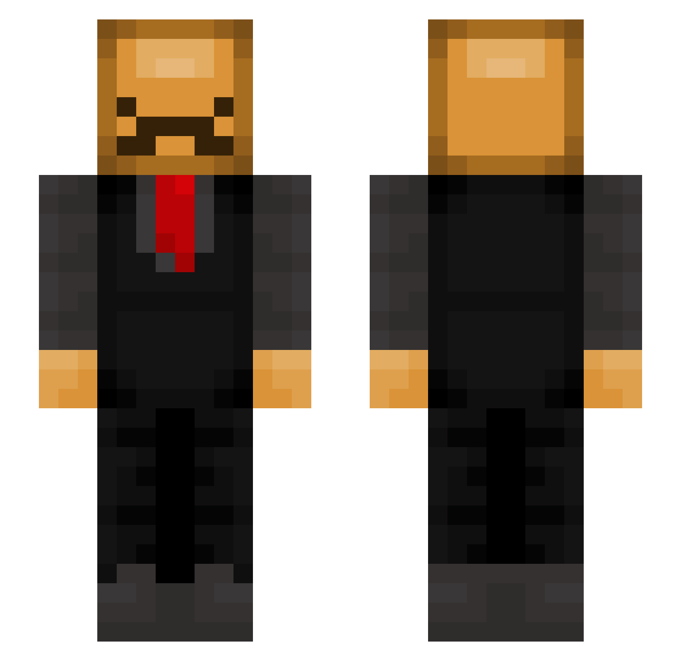 WithoutBread Minecraft skin, front and back view
