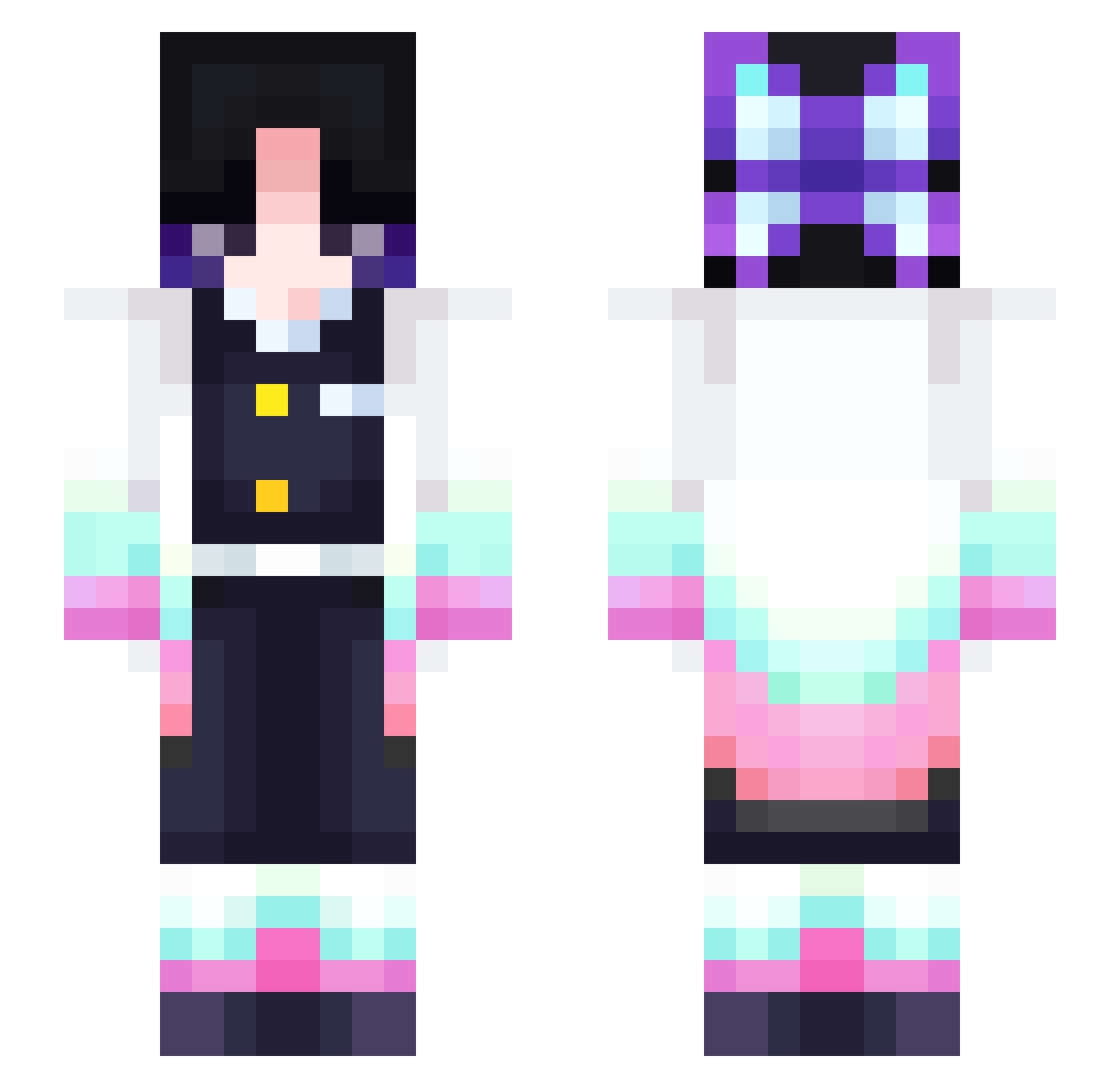 ophidians Minecraft skin, front and back view
