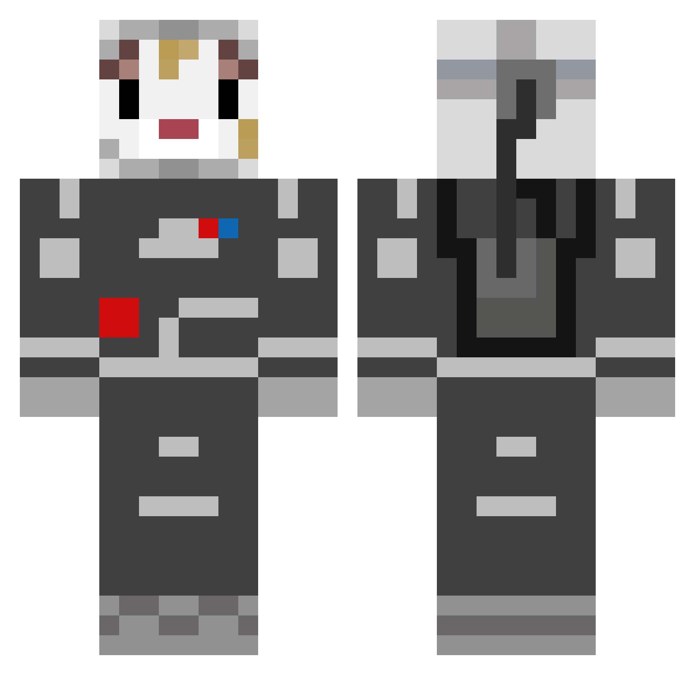 Tucunareacu Minecraft skin, front and back view