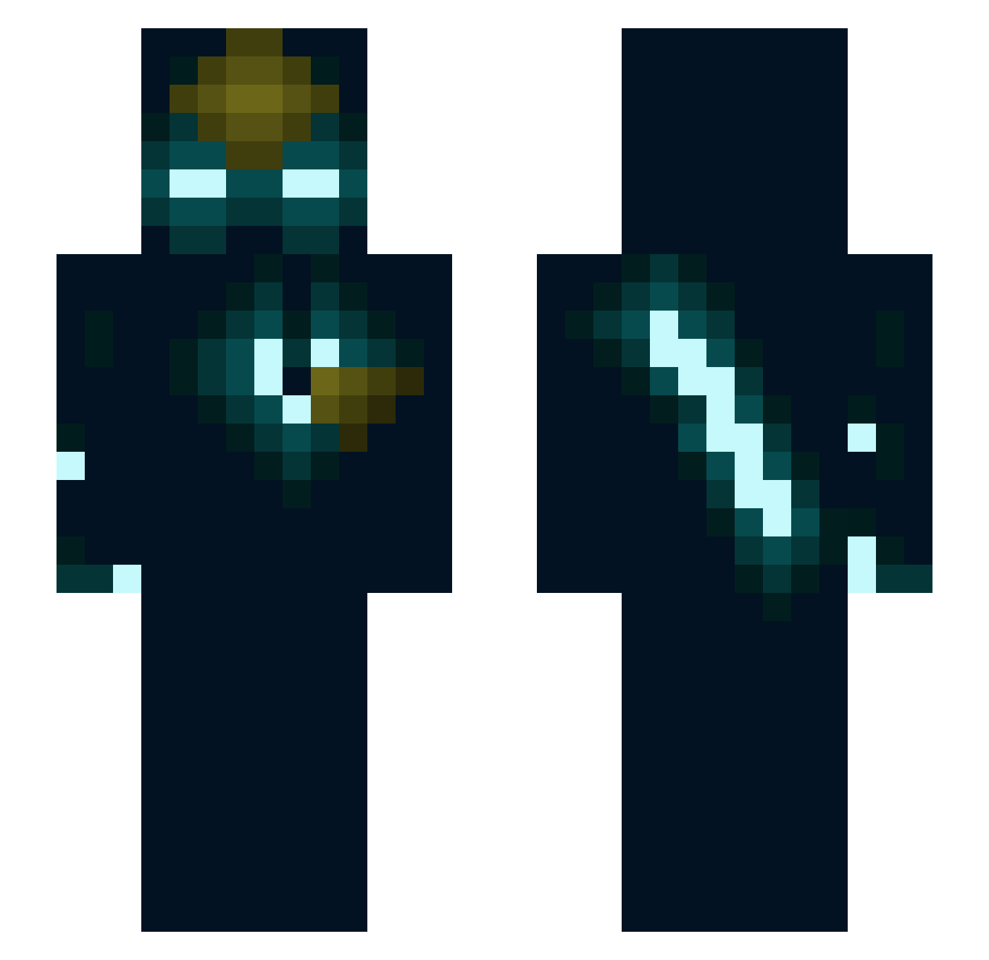 Tur_bo Minecraft skin, front and back view