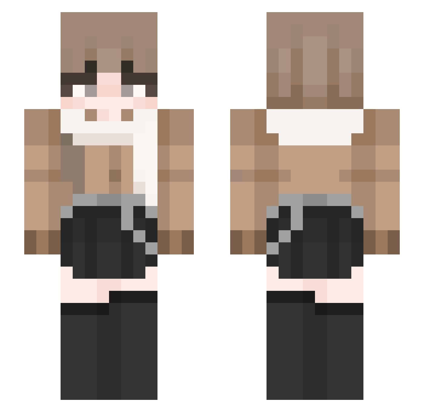 sproutdevs Minecraft skin, front and back view