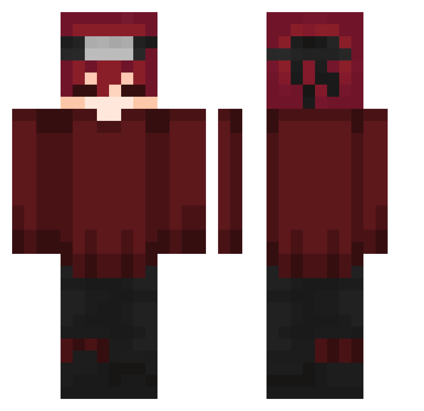 VIIBIINKS_ Minecraft skin, front and back view