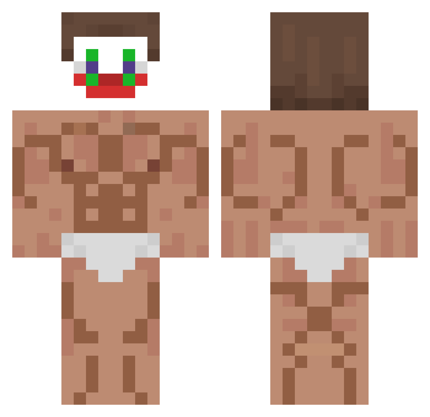 vaaneess Minecraft skin, front and back view