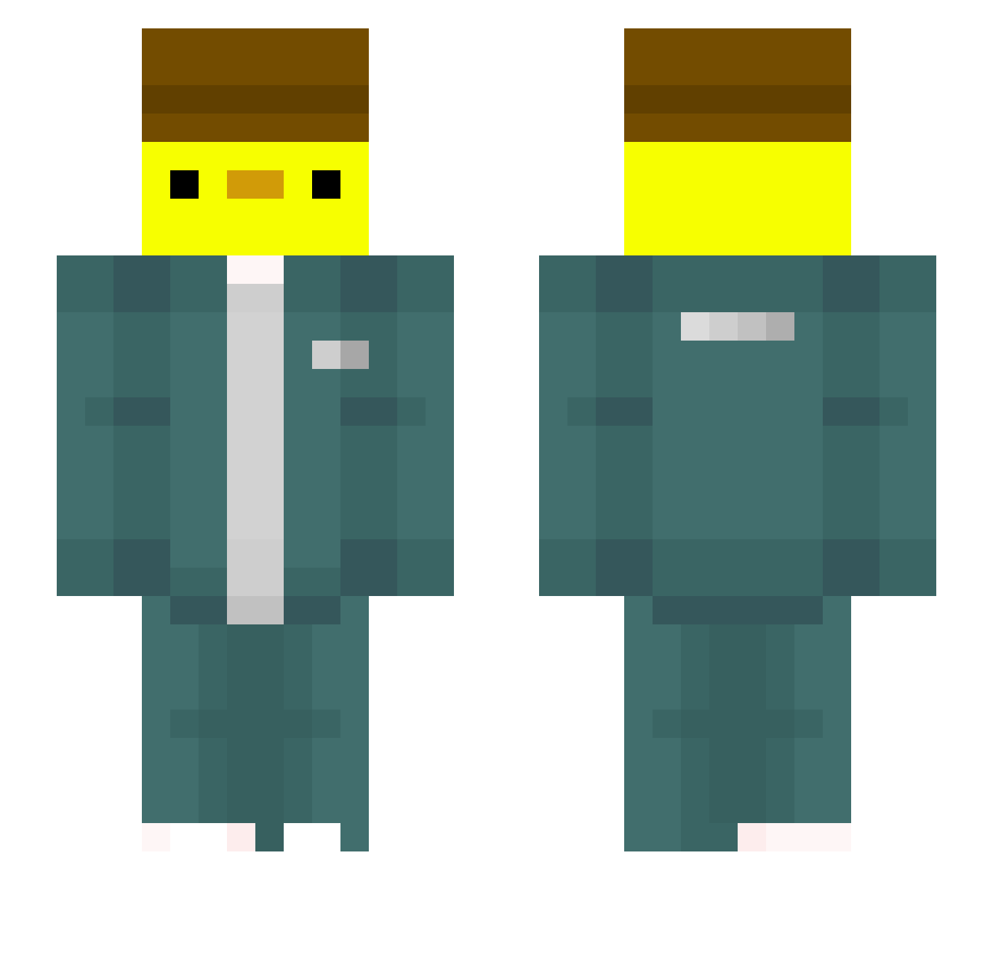 sicklycoin89347 Minecraft skin, front and back view