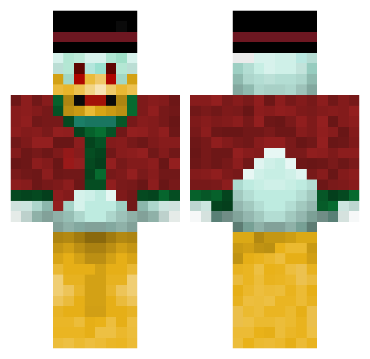 superdonald607 Minecraft skin, front and back view