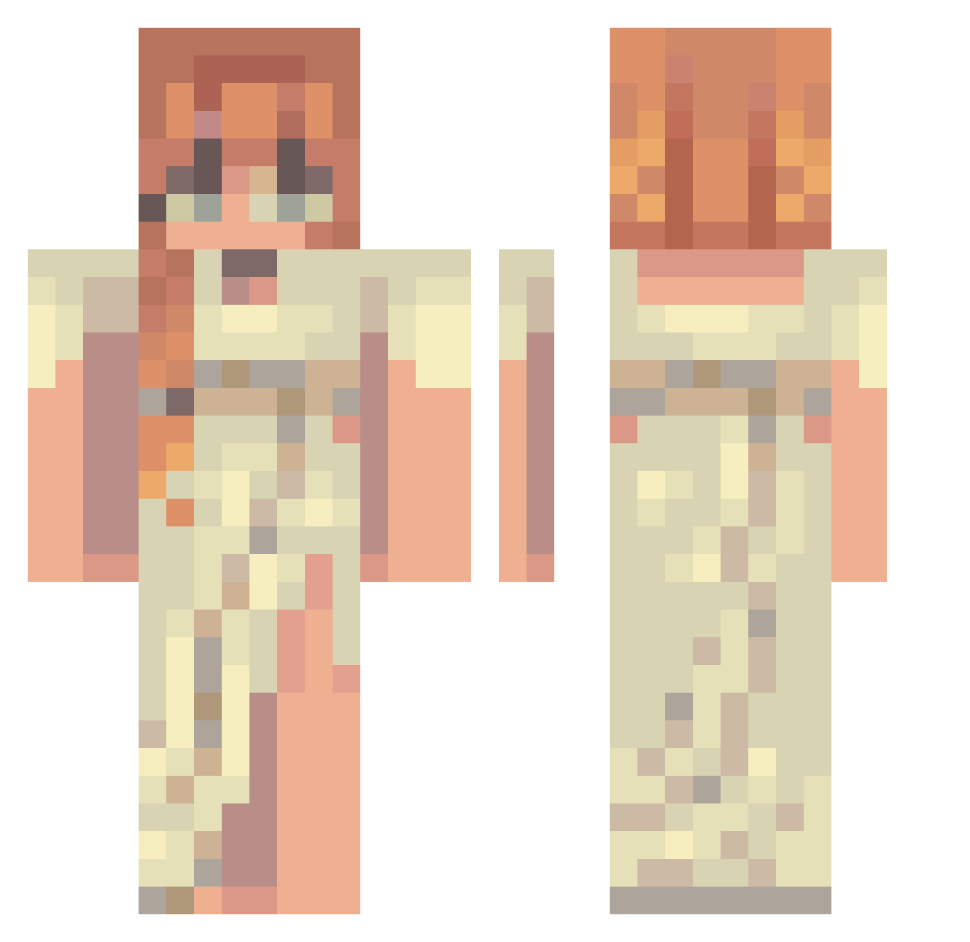 ROOS_PNG Minecraft skin, front and back view