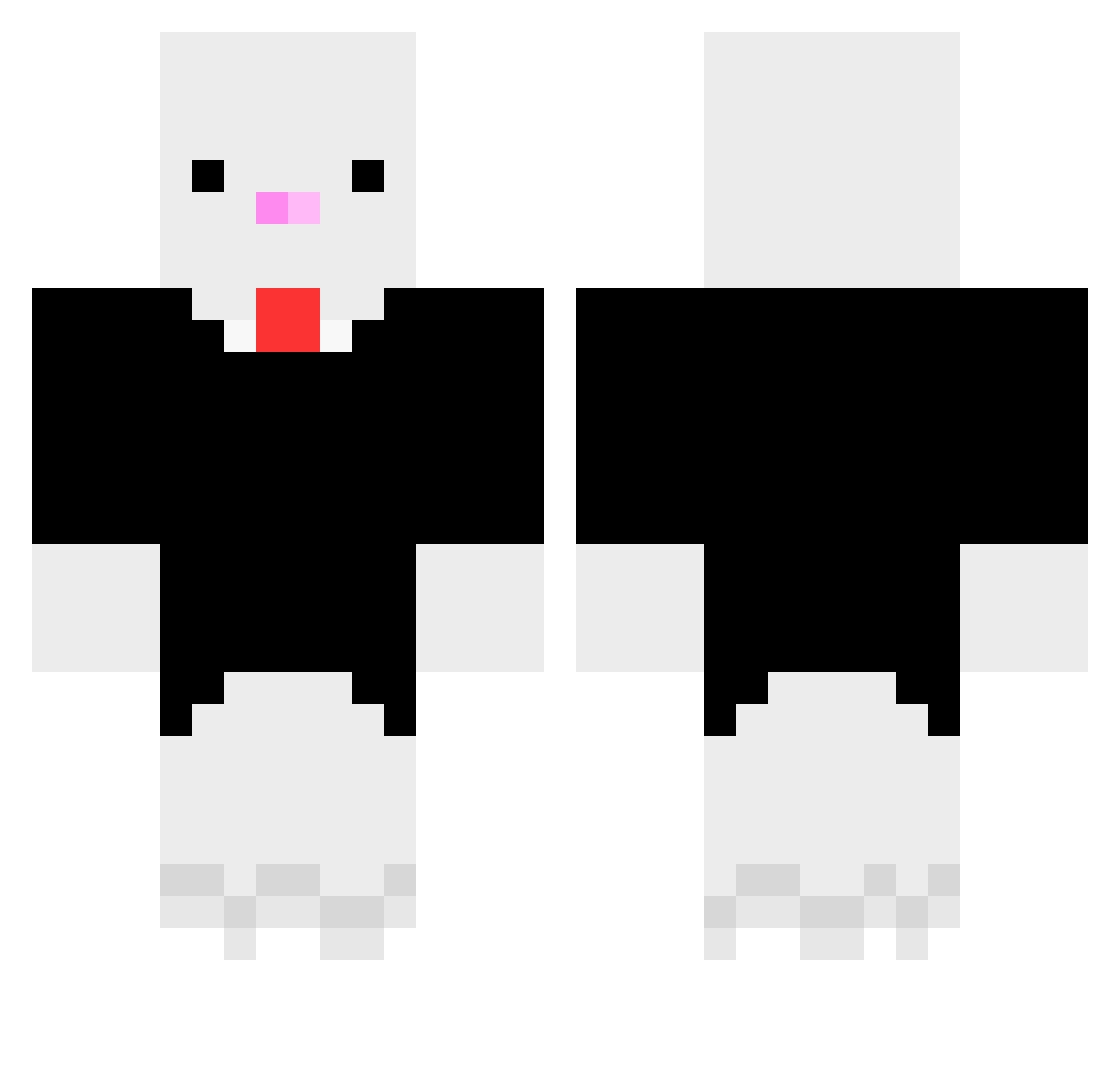 Buddi_b01 Minecraft skin, front and back view