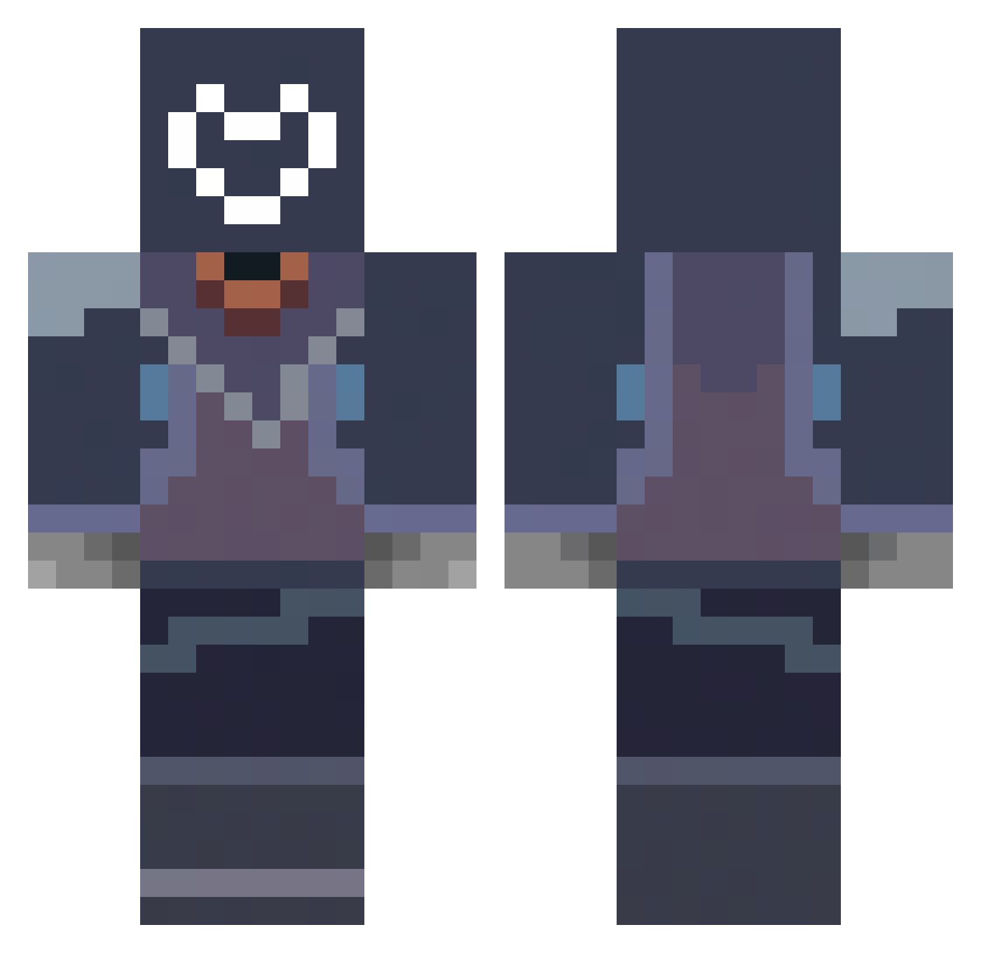 remedo Minecraft skin, front and back view