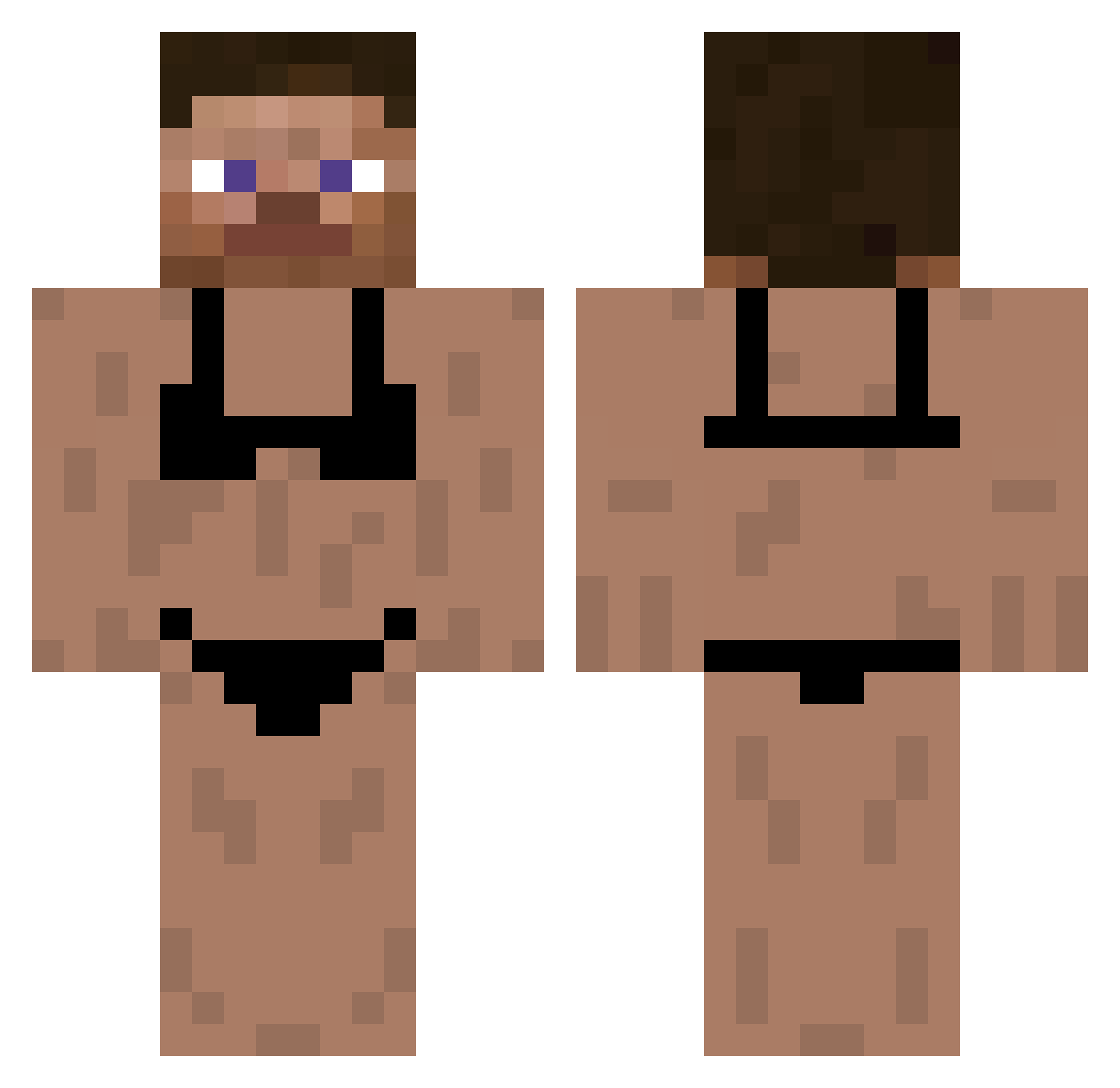 Ssaxo Minecraft skin, front and back view