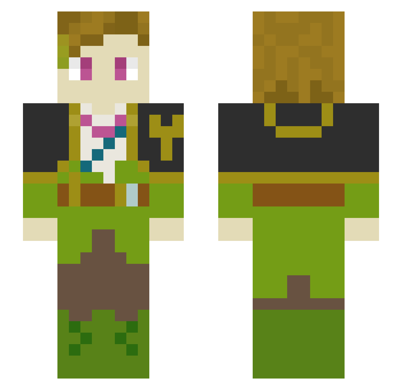 Undeniably_Sane Minecraft skin, front and back view