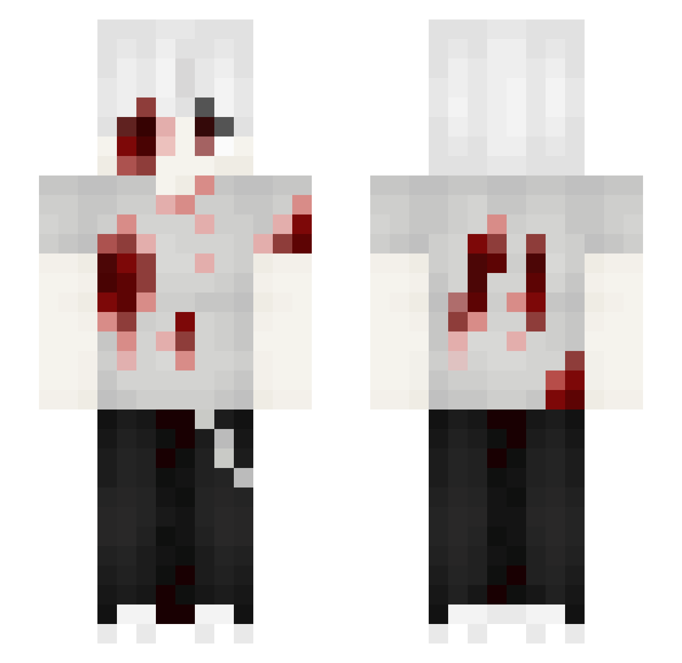 xviell Minecraft skin, front and back view