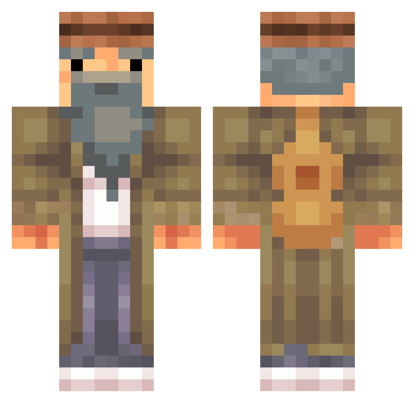 MDiggityyy Minecraft skin, front and back view