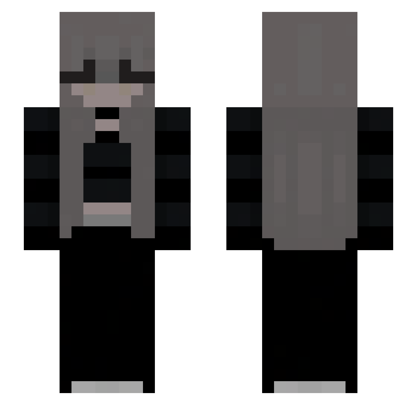 Aleyna_14 Minecraft skin, front and back view