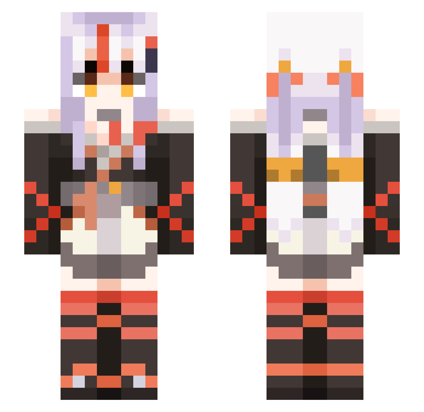 jqx_Huzz_jxl Minecraft skin, front and back view