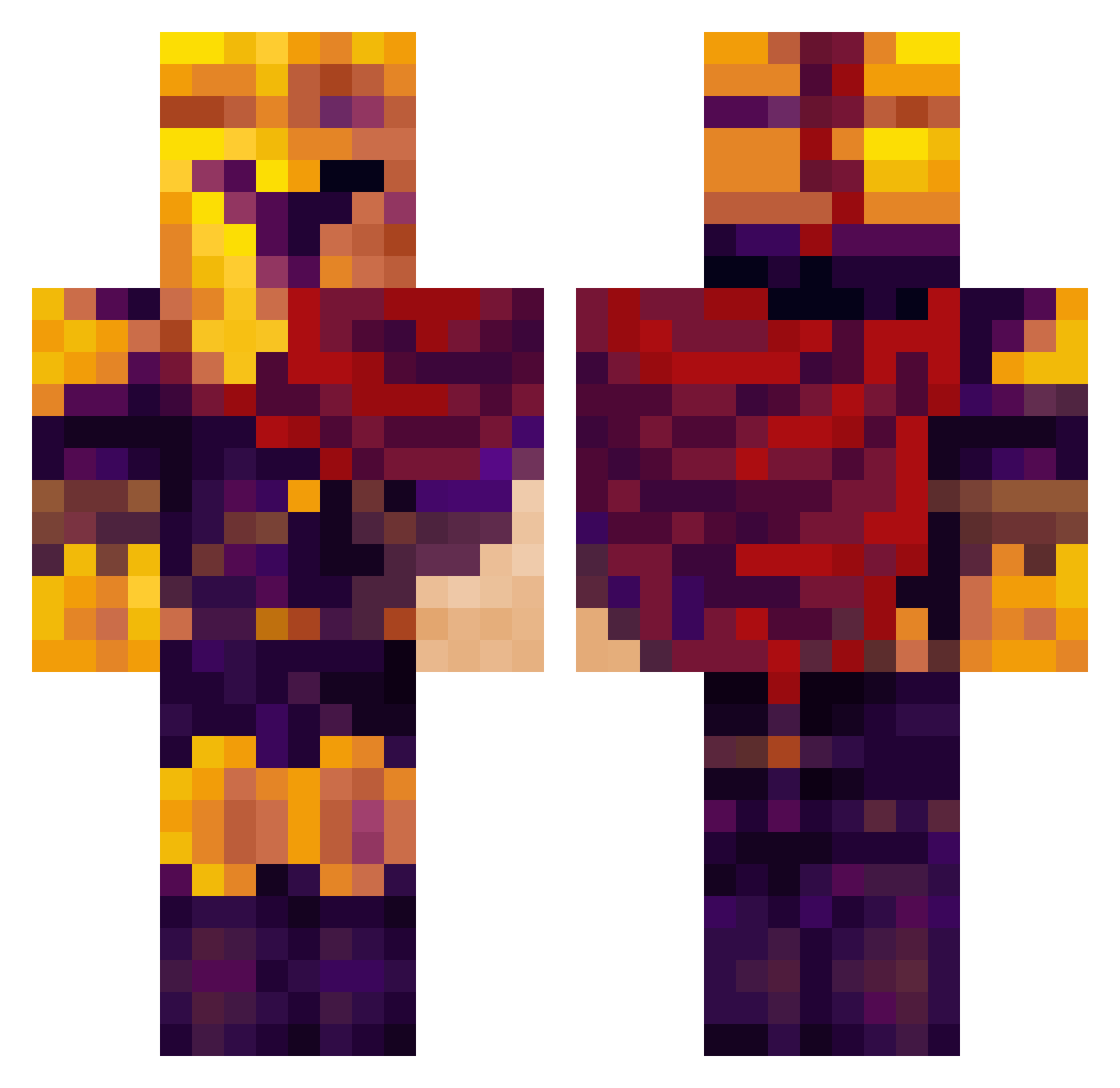 tnayn Minecraft skin, front and back view