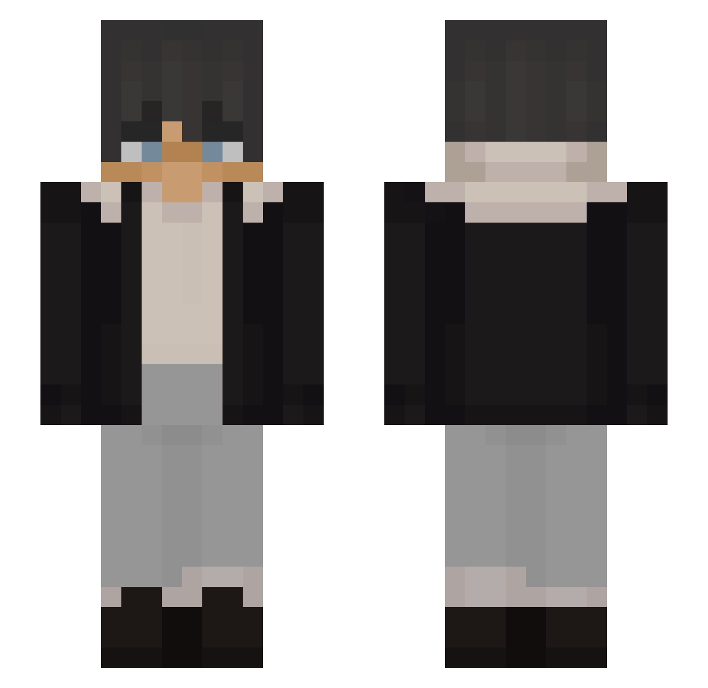 Zeeytin Minecraft skin, front and back view