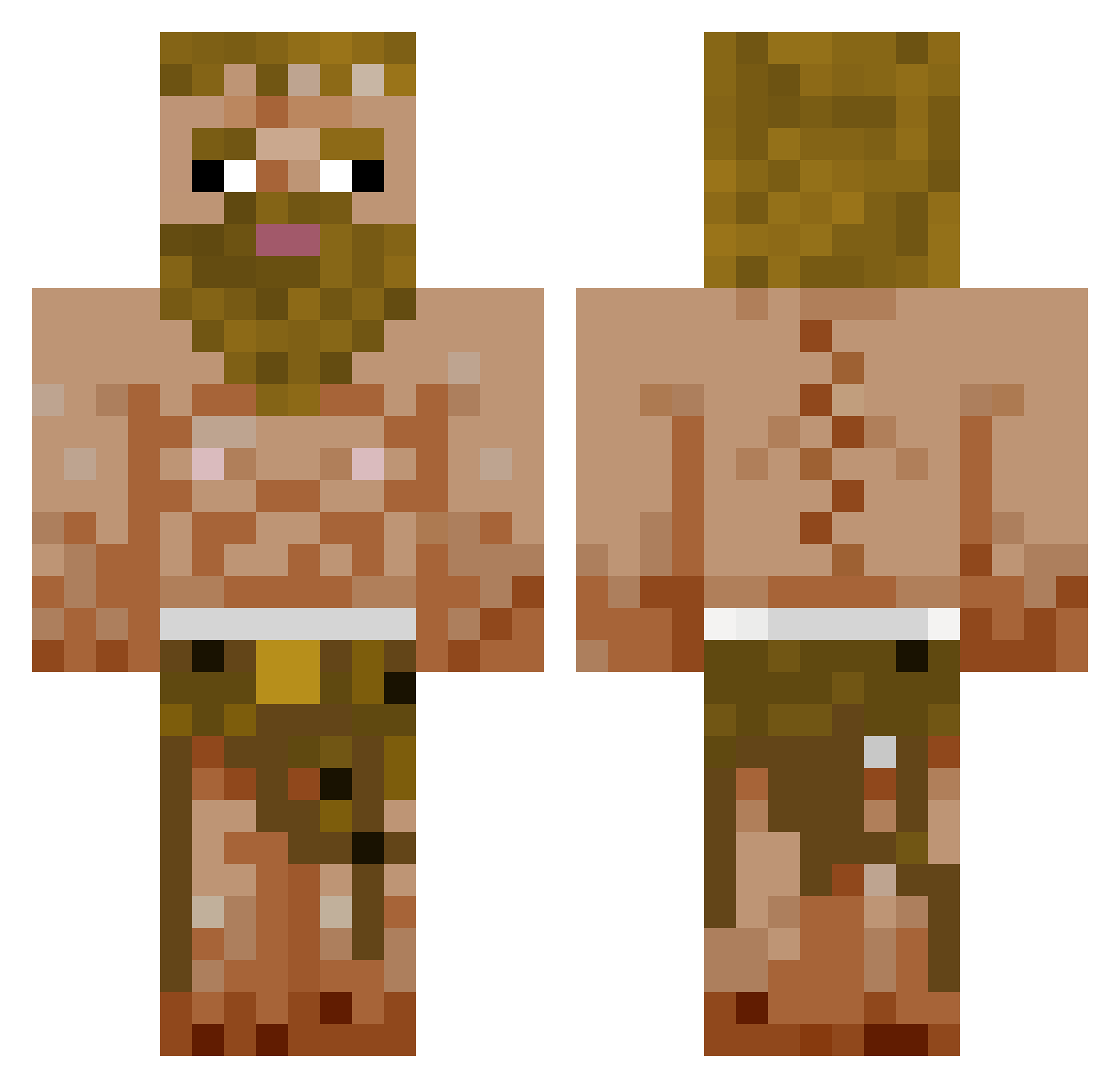 cammyateu Minecraft skin, front and back view
