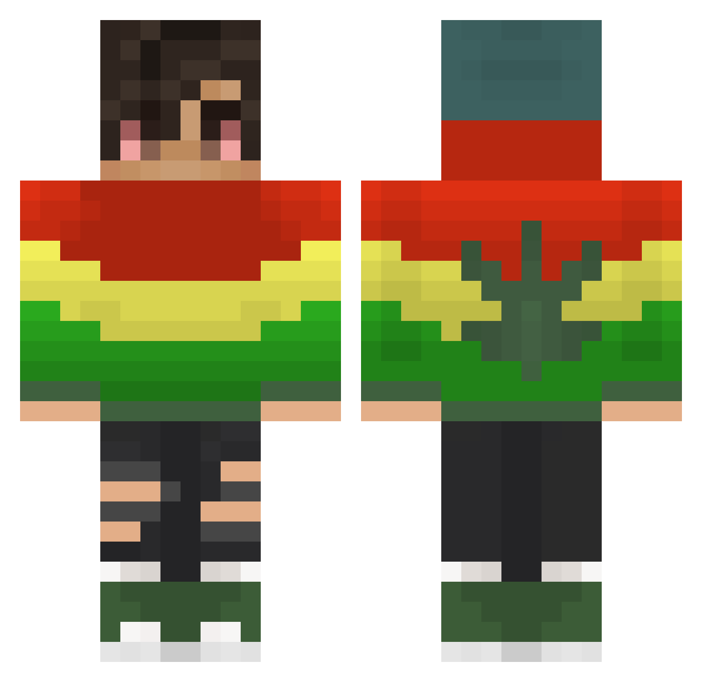 GenadjiDerBoss Minecraft skin, front and back view