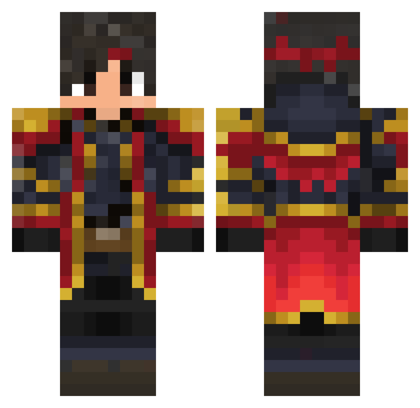 jobinhas Minecraft skin, front and back view