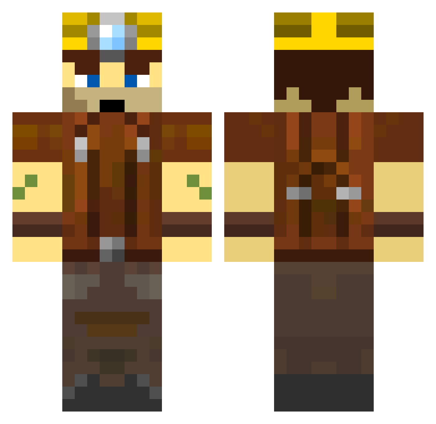solen Minecraft skin, front and back view