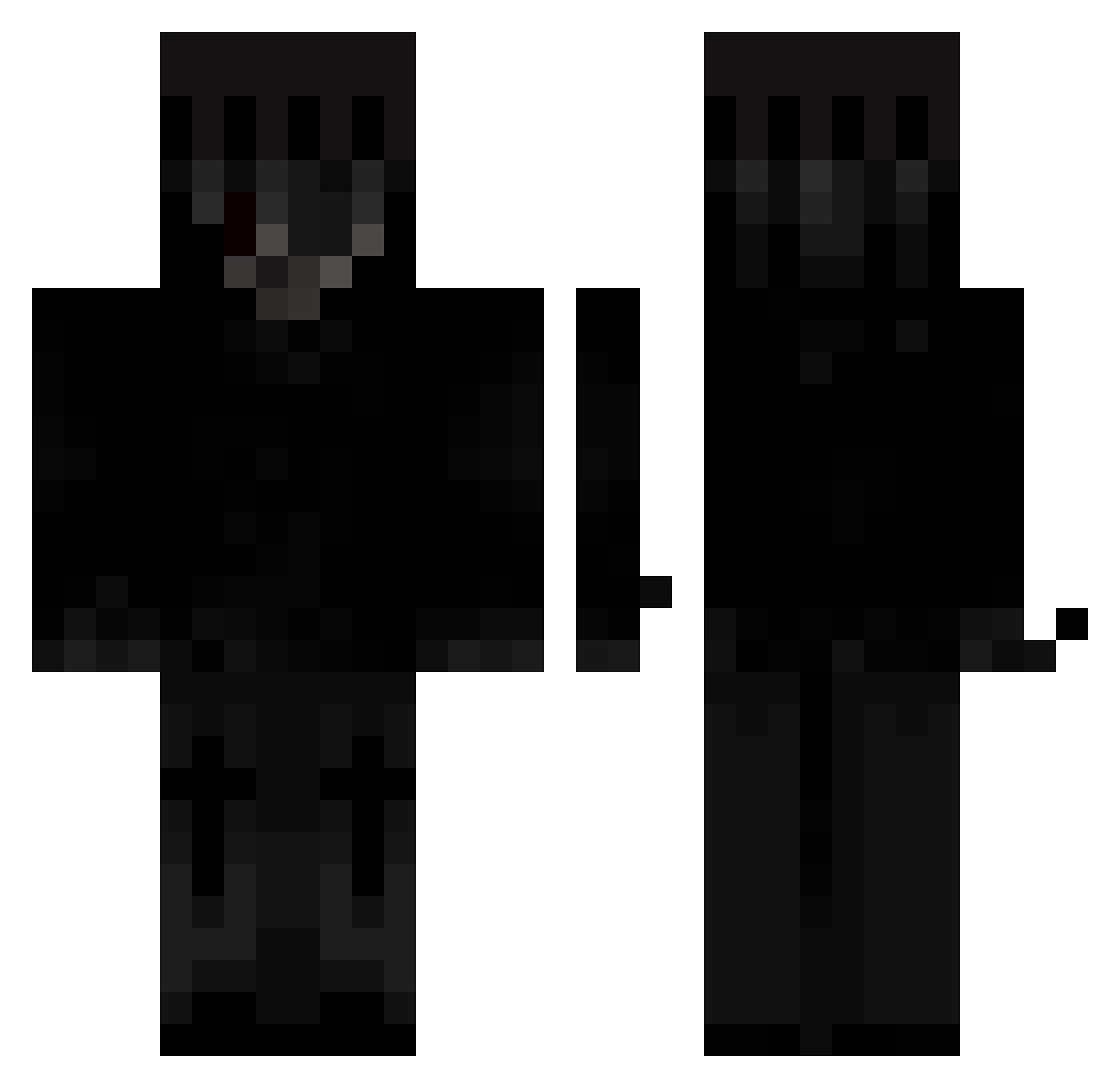 TheBozzt Minecraft skin, front and back view