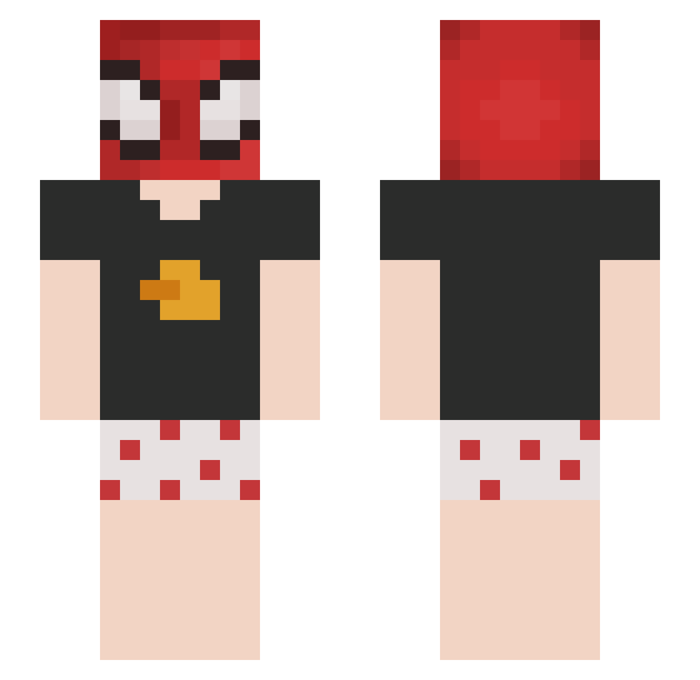 CloakZ_PNG Minecraft skin, front and back view