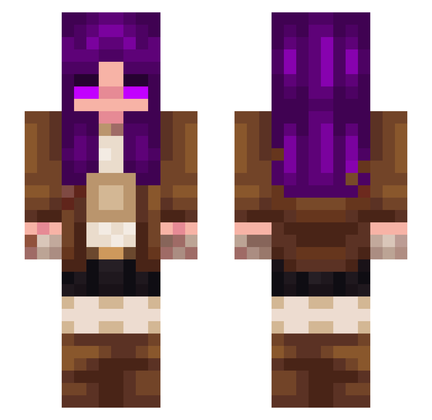 Insertt_ Minecraft skin, front and back view