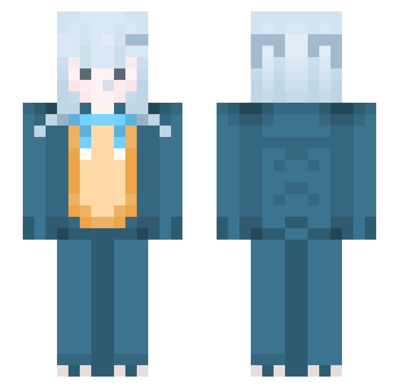 h3to_ Minecraft skin, front and back view