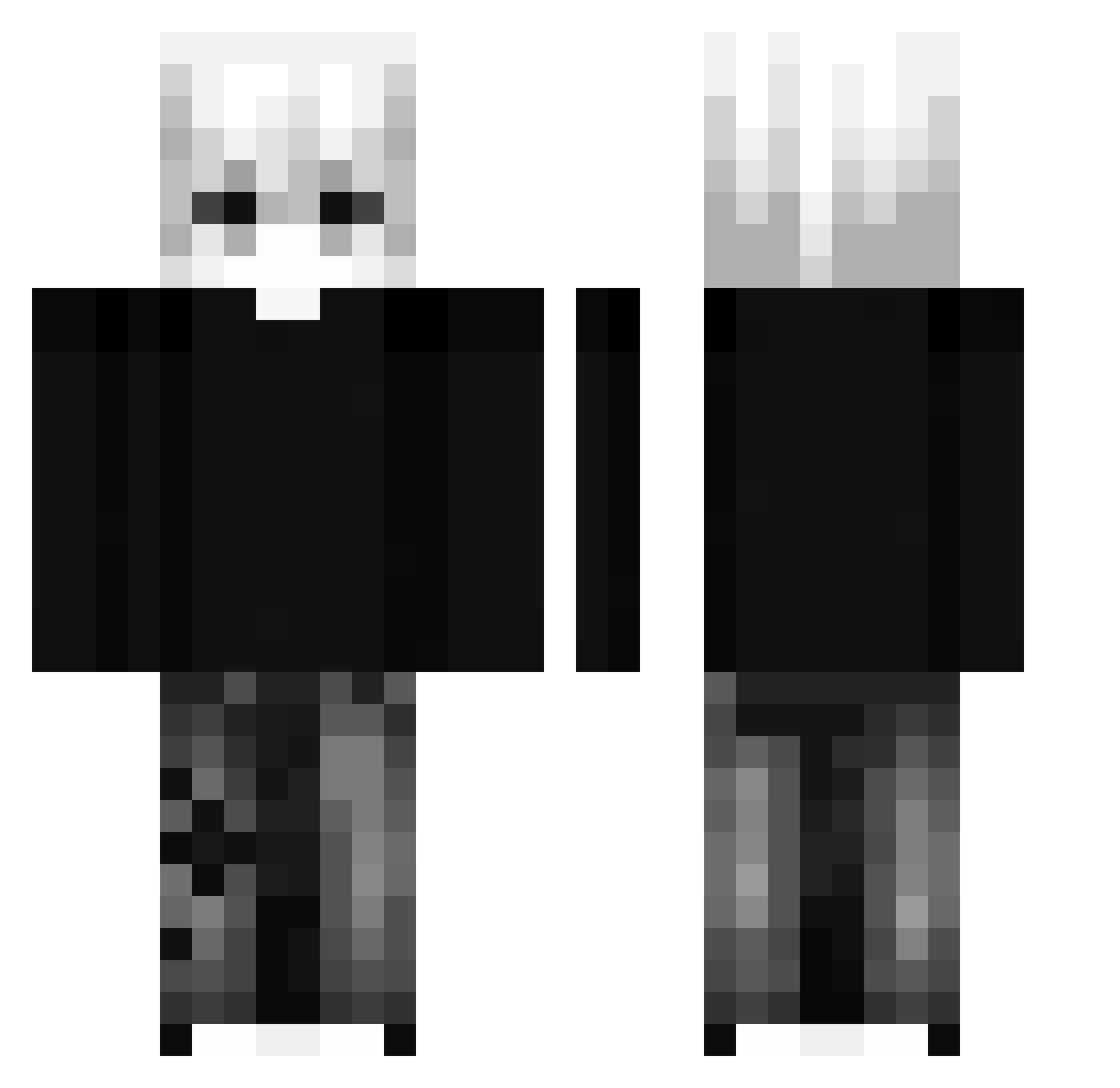 bymbelk Minecraft skin, front and back view