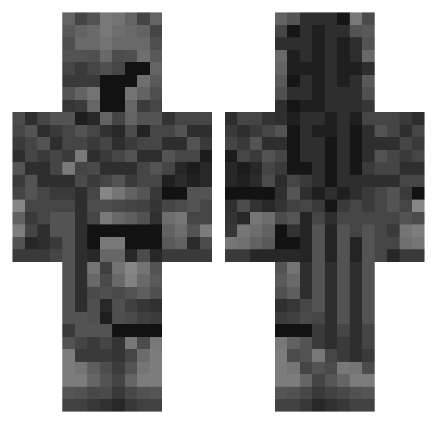 xcv_055 Minecraft skin, front and back view