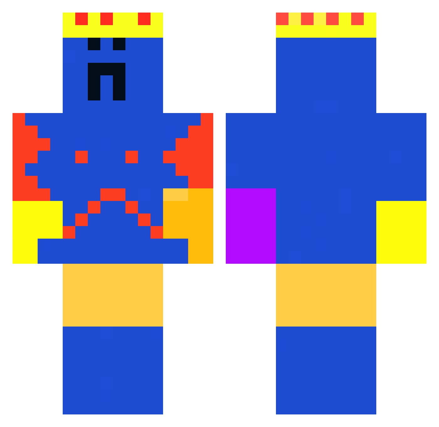bubak474 Minecraft skin, front and back view