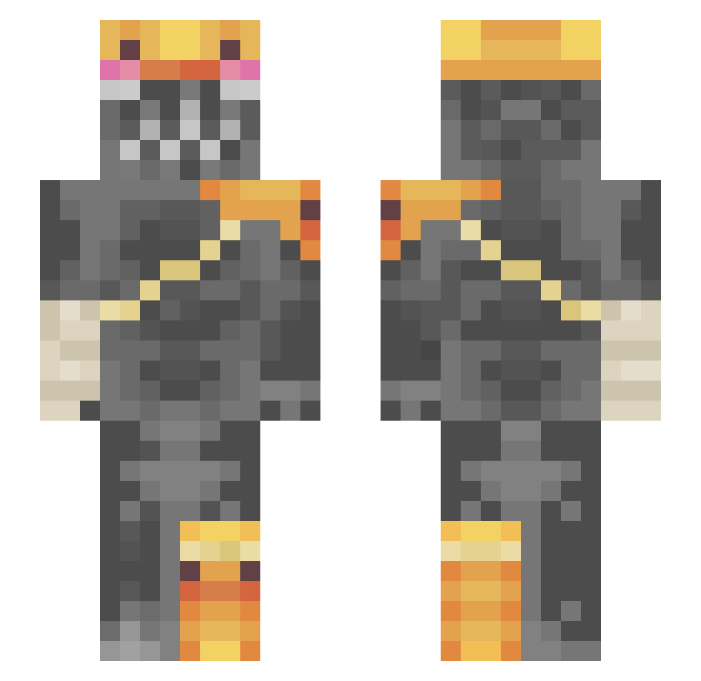 carpesh Minecraft skin, front and back view
