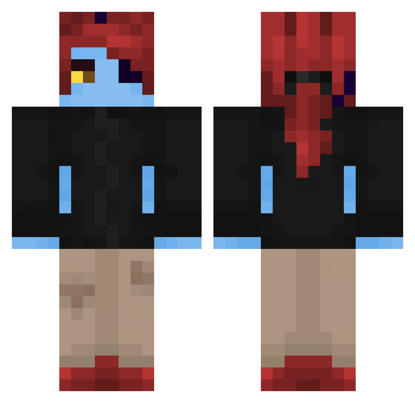Lemon_Demoon Minecraft skin, front and back view