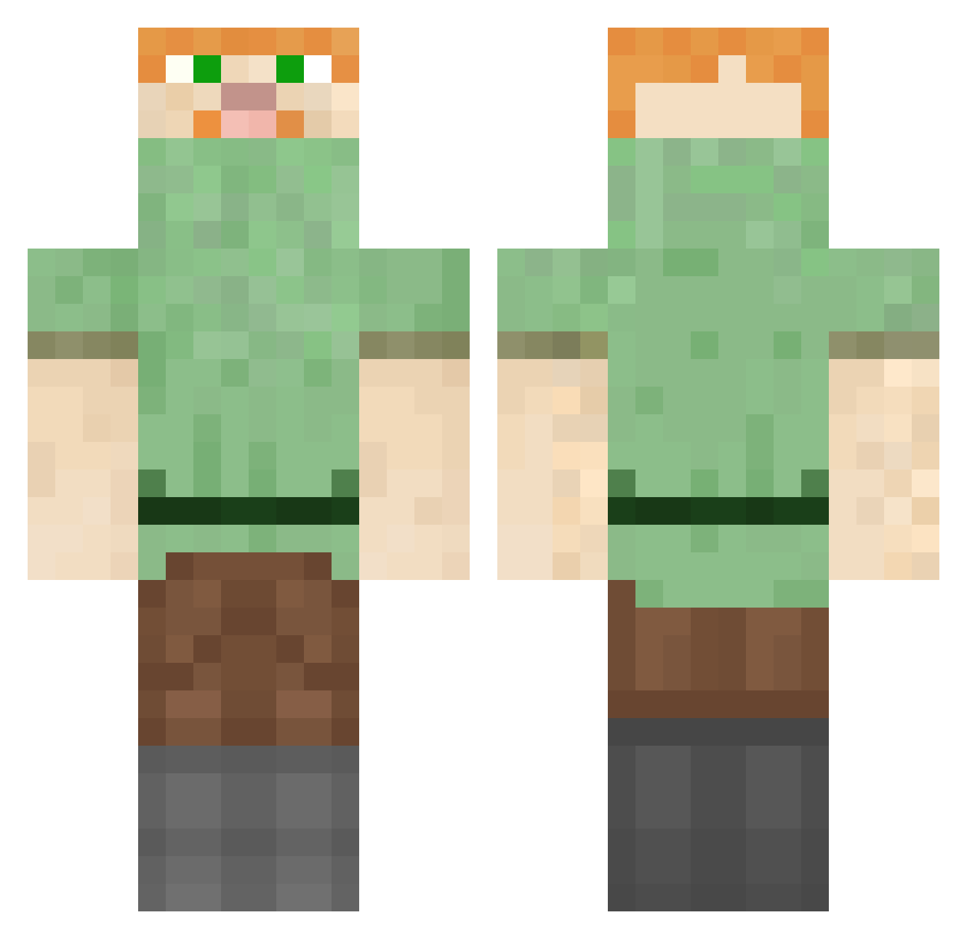 melstroy43 Minecraft skin, front and back view