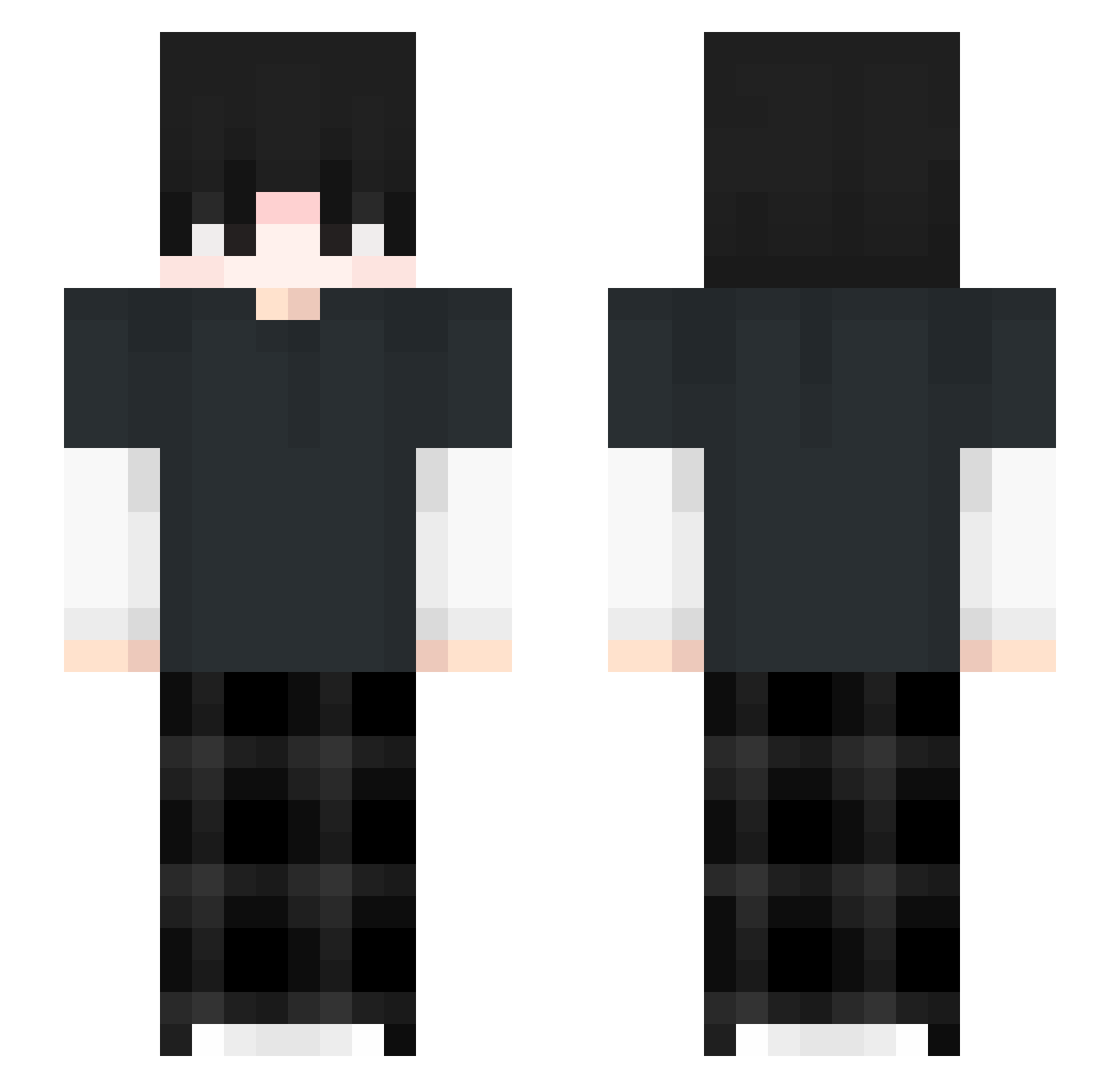 xNeptune_ Minecraft skin, front and back view