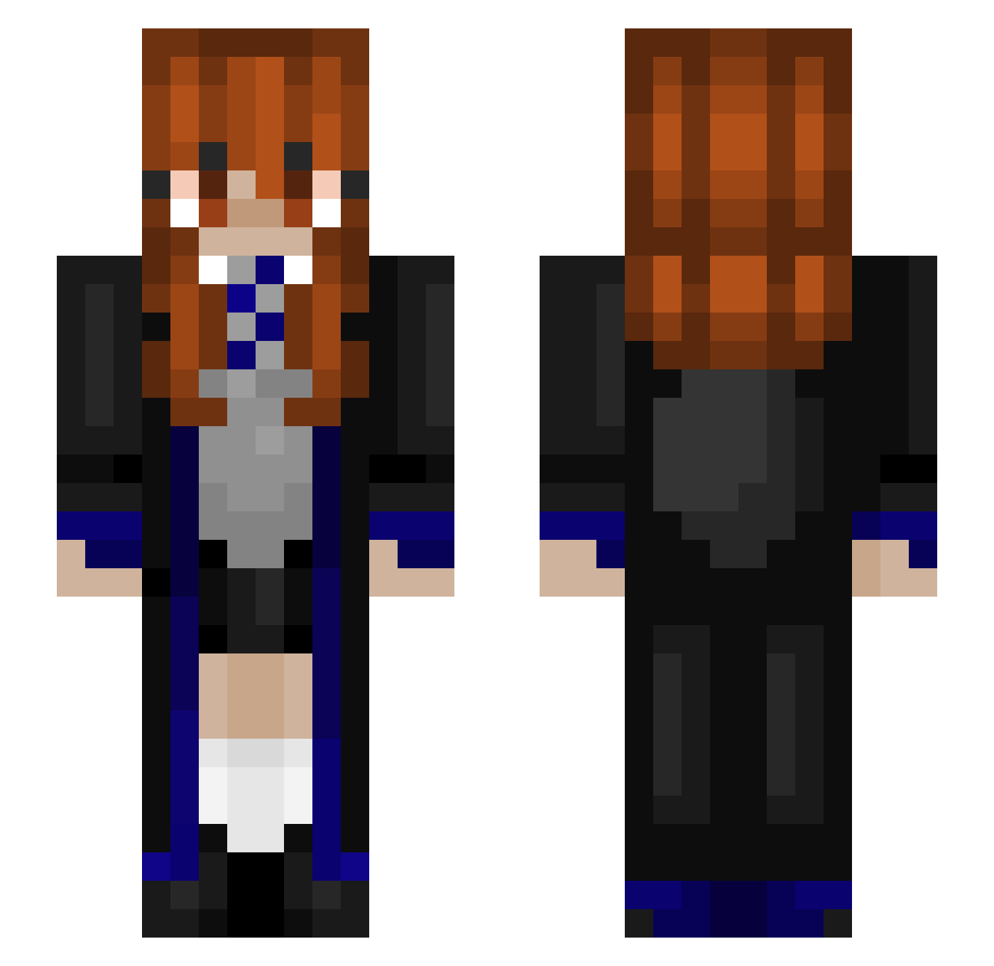 ToDoroki42 Minecraft skin, front and back view