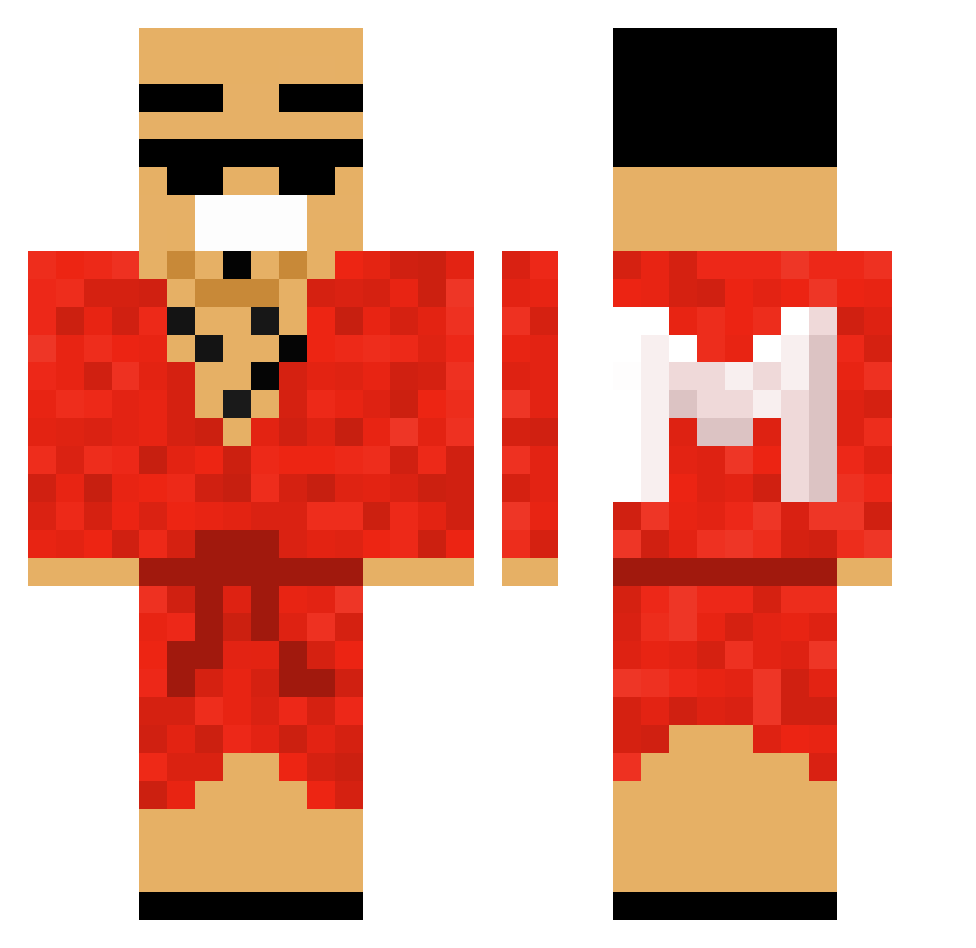 Itchy_Leo_MC Minecraft skin, front and back view